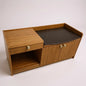Vintage Schreiber Telephone Table – Mid Century Modern Teak Hall Seat with Storage