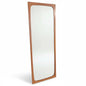 Danish Teak Wall Mirror – Mid-Century Modern Decor | Sculpted Teak Edges