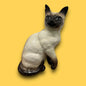 Vintage 1970s Beswick Siamese Cat Ceramic Sculpture