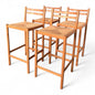 Set of 4 Mid-Century Beech & Rush Bar Stools – 1970s Habitat / Magistretti Style