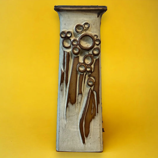 Mid Century Shelf Pottery Brutalist Vase