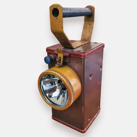 Vintage 1930s Nife Model 10A Hand Held Miners Lamp