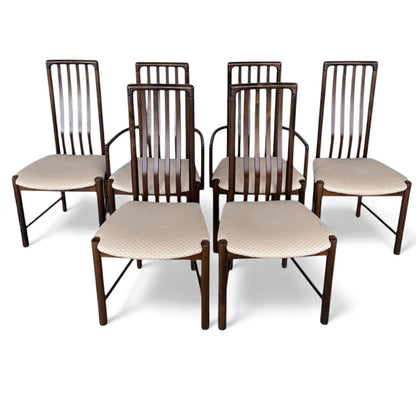 Set of 6 Danish Rosewood Dining Chairs by Boltinge Møbler – Mid-Century Modern