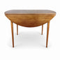 Mid-Century Teak & Beech Drop-Leaf Dining Table – Compact Vintage Table