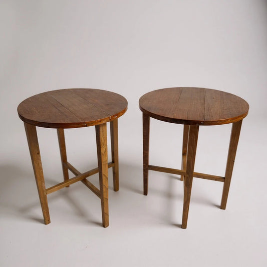 Pair of Poul Hundevad Folding Bedside Tables – Danish Mid-Century Modern