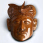 Vintage 1960s Teak Wood Bali Face Sculpture