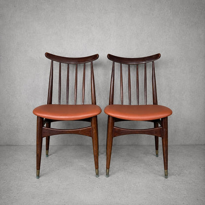 Mid Century Eliot’s of Newbury Teak Dining Chairs – Pair