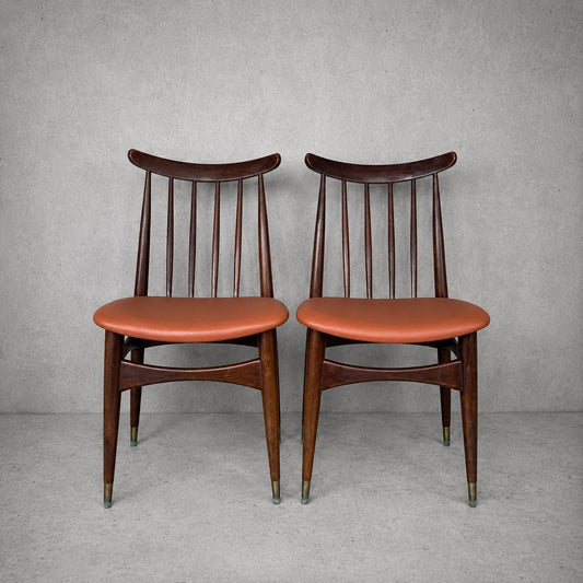 Mid Century Eliot’s of Newbury Teak Dining Chairs – Pair