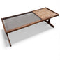 G Plan Coffee Table – Mid Century Teak Table with Smoked Glass Top & Patterned Tiles