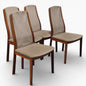 G Plan Dining Chairs – Set of Four Mid-Century Teak Chairs With Neutral Upholstery