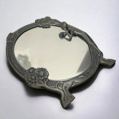 Vintage 1940s Art Nouveau Lady Mirror