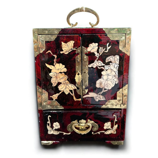 Miniature 20th Century Chinese Lacquer Cabinet