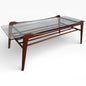 Mid Century Coffee Table – G Plan Vintage Glass Top Table with Teak Frame