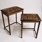 Vintage Chinese Camphor Wood Nest of Tables – Hand Carved Oriental Side Tables, Tall Nesting Tables