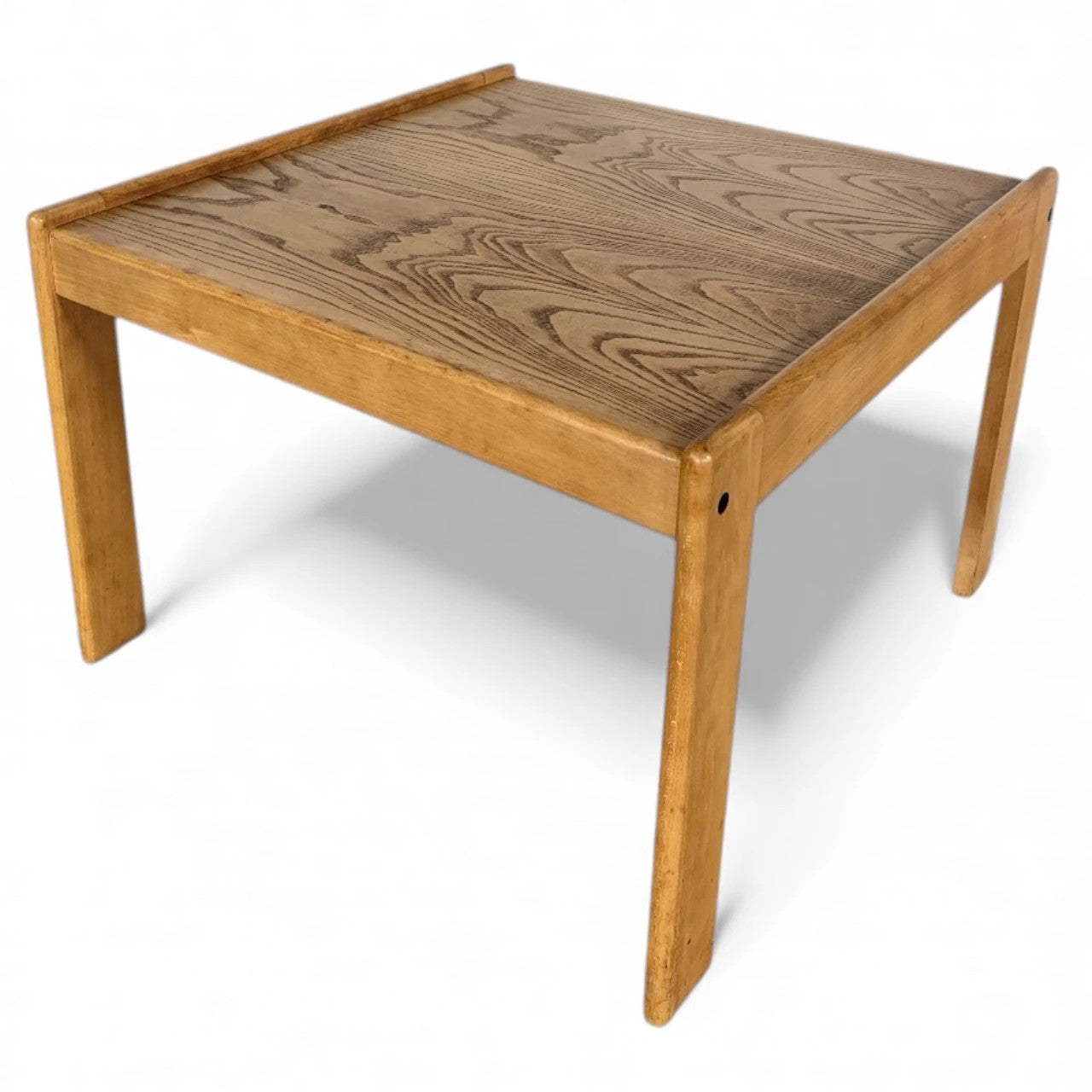 Danish Coffee Table – Mid-Century Modern Beech & Oak Table With Sculpted Legs