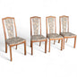 Set of Four Skovby Danish Dining Chairs | Solid Oak Frame with Patterned Upholstery