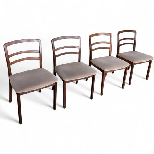 Set of 4 G Plan Ladder Back Dining Chairs | Mid-Century Teak