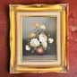 Vintage 1970s Floral Art Gilt Painting