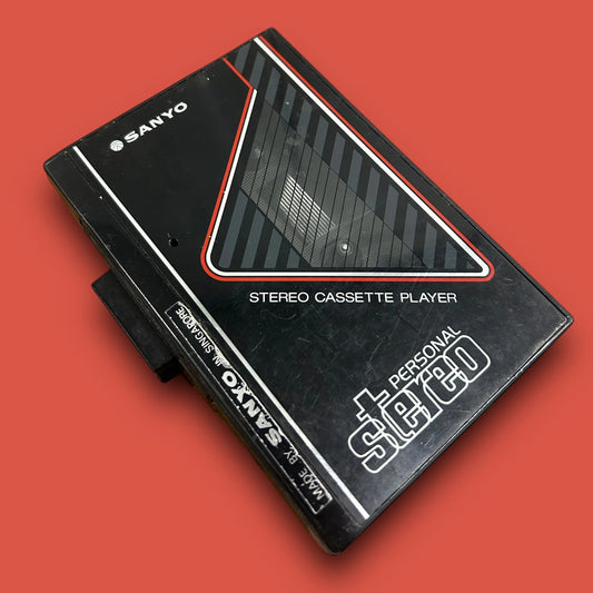 Vintage 80s Sanyo Cassette Tape Player