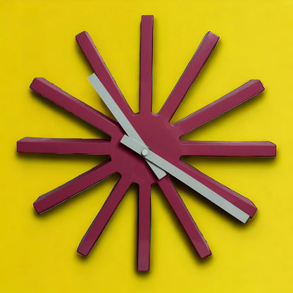 Vintage 90s Ikea Svamla Sunburst Purple Clock