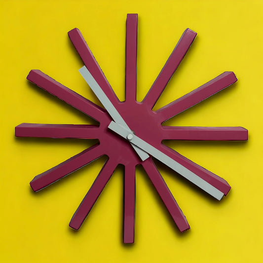 Vintage 90s Ikea Svamla Sunburst Purple Clock