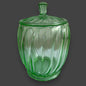 Vintage 1930s Uranium Glass Jar