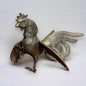 Vintage 1960s Silver Metal Rooster Sculpture