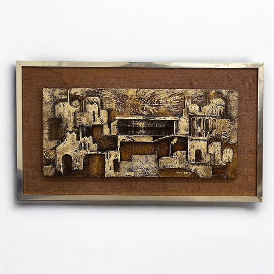 Mid Century Cyril Barnes Brutalist Abstract Painting