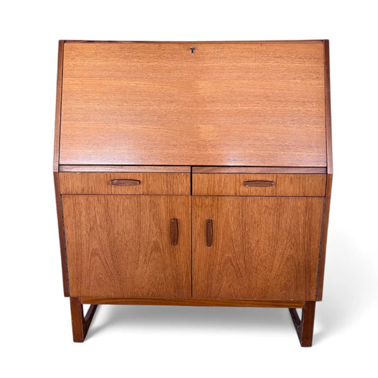 Mid-Century Remploy Bureau – Teak Writing Desk with Storage