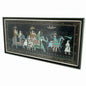 Vintage Indian Silk Painting Royal Procession Rajasthani Handmade Folk Artwork