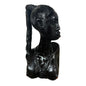Antique African Hand Carved Ebony Wood Fulani Woman Sculpture