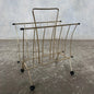 Mid Century Brass Atomic Magazine Rack