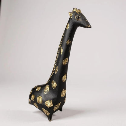 Mid Century Modern Clay Giraffe Sculpture