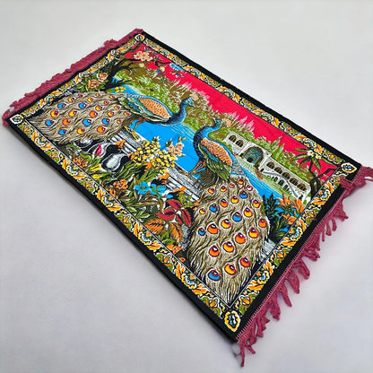 Vintage 1970s Turkish Peacock Tapestry