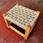 Mid century woven footstool