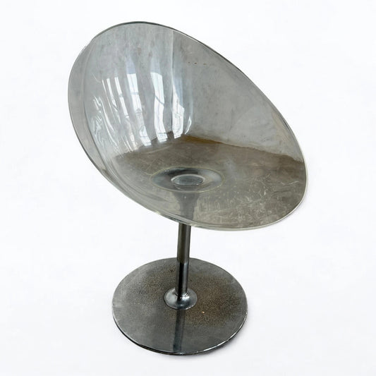 Vintage Phillipe Starck for Kartell Chrome and Plastic Ghost Egg Chair