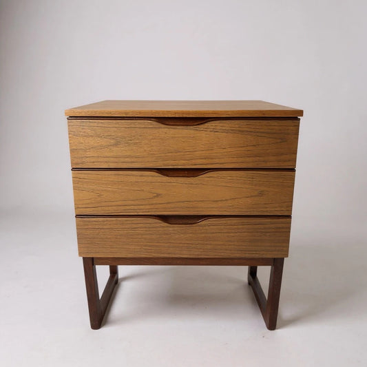 Mid Century Modern Europa Chest of Drawers – Vintage 1960s Teak Bedroom Storage