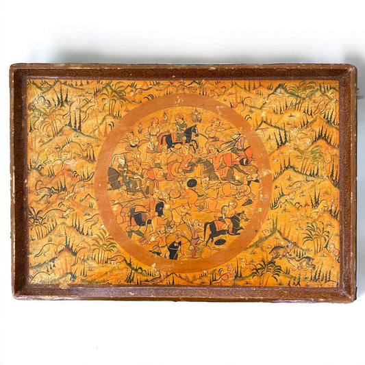Vintage Kashmir Papier Mache Tray