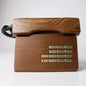 Mid Century Modern Elm Wood Push Button Telephone by Gfeller Trub
