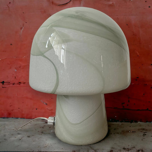 Vintage Sage Green Mushroom Lamp