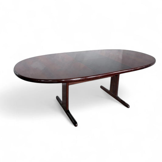 Skovby Rosewood Dining Table | Danish Mid-Century Modern | Extendable Oval Table