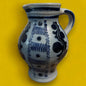 Mid Century West German Blue and White Pitcher Jug