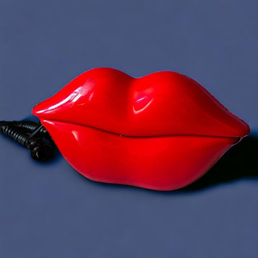Vintage 1990s Pop Art Lips Telephone Landline