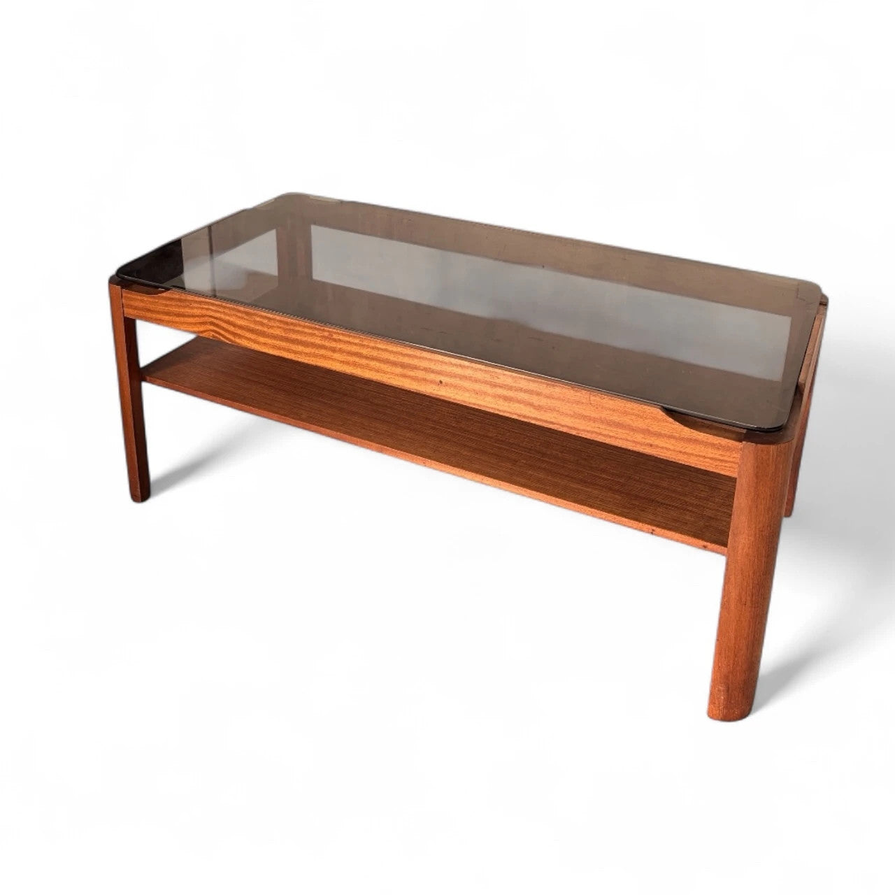 Vintage Myers Smoked Glass Coffee Table – Small Mid-Century