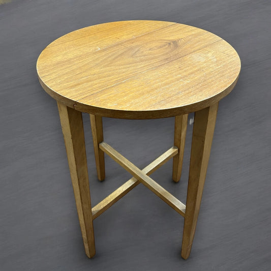 Mid Century Teak Wood Mini Folding Table