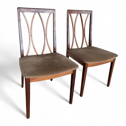 Pair of G Plan Afromosia Dining Chairs | Mid-Century British Design