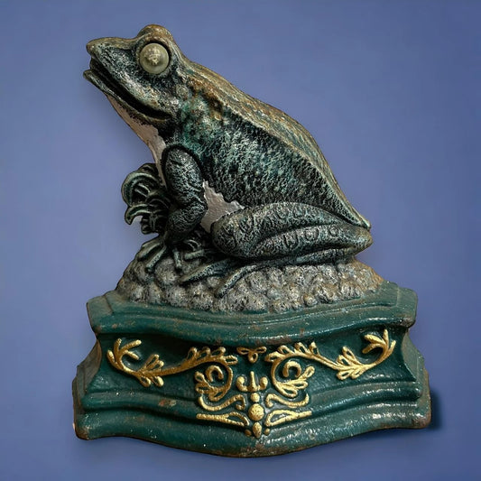Vintage Cast Iron Frog Doorstop