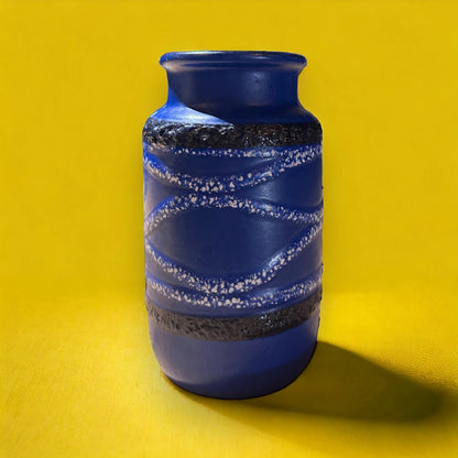 Mid Century Blue West German Vase