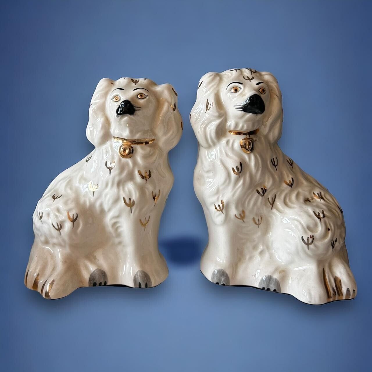 Mid Century Beswick Staffordshire Ceramic Spaniel Mantle Dogs
