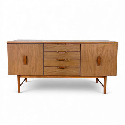 Vintage Europa Teak Formica Sideboard – 1970s Mid-Century Modern Cabinet